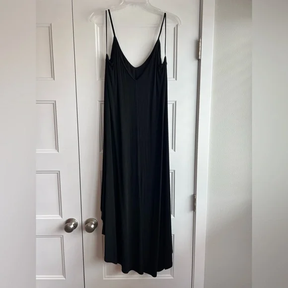 Double Zero Black Asymmetrical Tiered Sundress - Picture 4 of 7